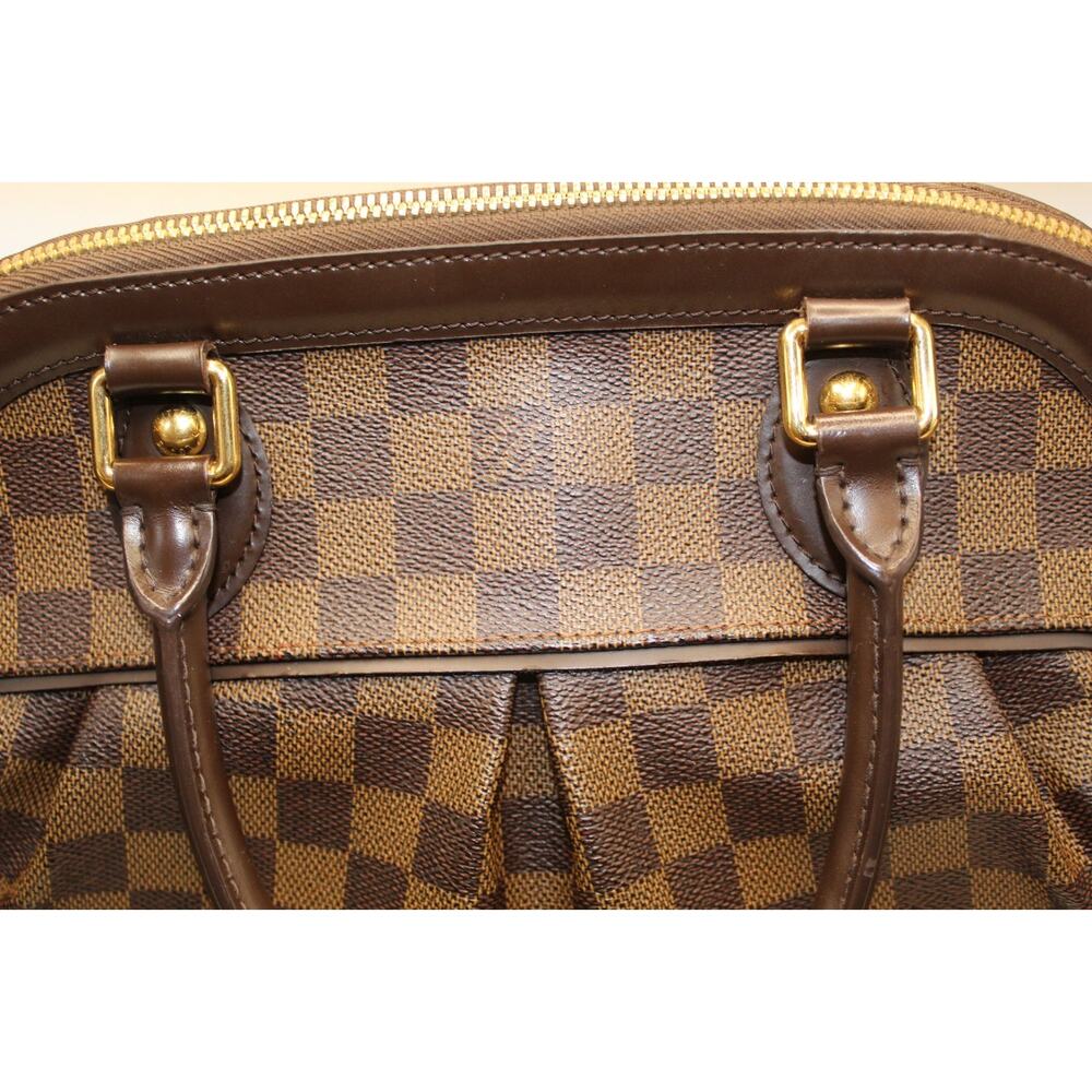 Louis Vuitton Trevi PM Damier Ebene Brown Handbag Satchel Authentic LV - Picture 11 of 16